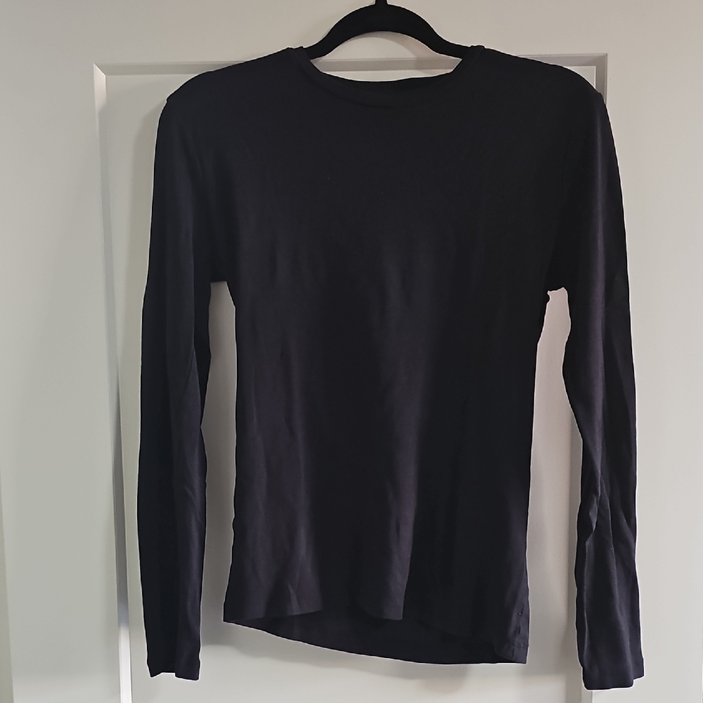 Slim Fit Black Long Sleeve Shirt